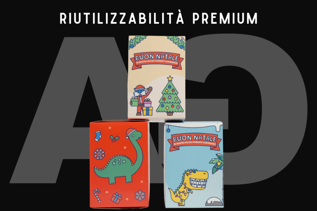 Esempio di confezione regalo riutilizzabile premium per cosmetici e food, tendenza packaging sostenibile 2025